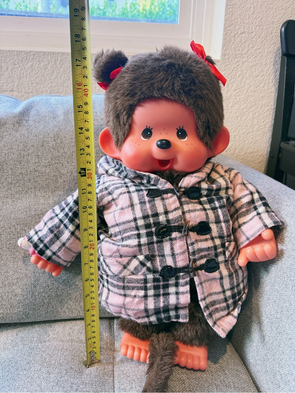 Large vintage Monchhichi girl doll - Picture 3 of 4